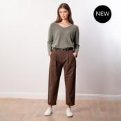 Arya Tapered Trousers (Brown) image