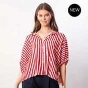 Athena Stripe Top (Red) image