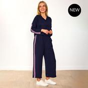 Clara Co-Ord (Navy/Pink Stripe)