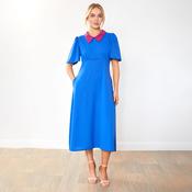 Dawson Dress (Cobalt/Ruby Collar) image