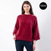 Debbie Knit Jumper Stripe (Wine)