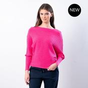 Ellis Batwing Round Neck Top (Pink)