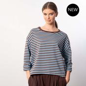 Florence Stripe Top (Blue/Brown) image