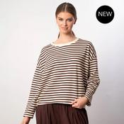 Florence Stripe Top (Brown/Beige) image
