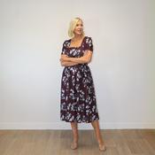 Iris Dress (Berry Blue Flower)