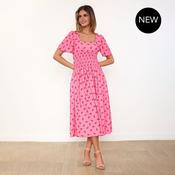 Iris Dress (Pink Lobster)