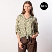 Julia Top (Khaki Polka Dot) image