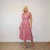 Kennedy Dress (Pink Polka Dot)