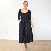 Lara Dress (Black Floral)