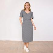 Lois Dress (Navy Stripe)