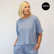 Felicity Top (Blue/Brown)