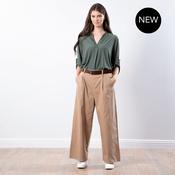 Nora Wide Leg Trousers (Sand)