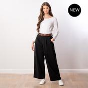 Nora Wide Leg Trousers (Black) image
