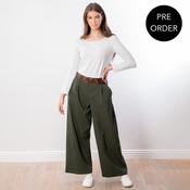 Nora Wide Leg Trousers (Khaki) image