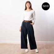 Nora Wide Leg Trousers (Navy) image