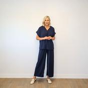 Quinn V-Neck Co-ord (Navy)
