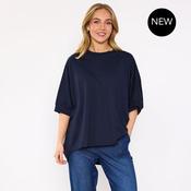 Sienna Oversized Top (Navy) image