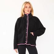 Molly Fleece Jacket (Black/Neon Pink Trim) image