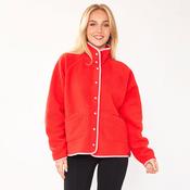 Molly Fleece Jacket (Coral Red/Pink Trim) image