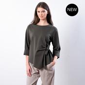 Stella Tie Belt Top (Khaki)