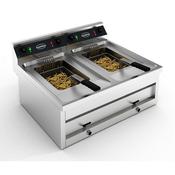 COMBISTEEL ELECTRIC COUNTER FRYER 2X12L 2X6KW image