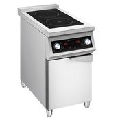 Mastro Induction plate with 2 cooking zones each 5,0 kW on closed cabinet