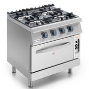Mastro Gas range on static gas oven GN 2/1, 4 burners image