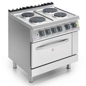 Mastro Electric range on static electric oven GN 2/1, 4 round plates image