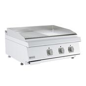 Mastro 700 Electric griddle plate, tabletop model, 1/2 smooth and 1/2 grooved plate 