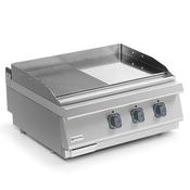 Mastro 700 Electric griddle plate, tabletop model, 1/2 smooth and 1/2 grooved chromed plate 