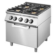 Virtus Gas range on static electric oven GN 2/1, 4 burners  image