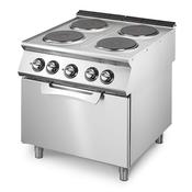 Virtus Electric range on static electric oven GN 2/1, 4 hot plates image