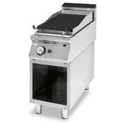 Virtus Gas lava-stone grill, cooking zone in stainless steel, meat/fish image