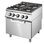 Virtus Gas range on static gas oven GN 2/1, 4 burners image