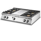 Virtus Gas solid top, top version + 4 burners