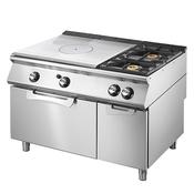 Virtus Gas solid top range on static gas oven GN 2/1 and closed cabinet + 2 burners image