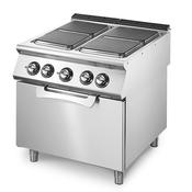 Virtus Electric range on static electric oven GN 2/1, 4 square hot plates image