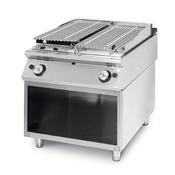 Virtus Gas lava-stone grill, cooking zone in stainless steel, meat/fish image
