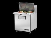 True Prep Table, 12x 1/6 Top Pans, 1 Solid Swing Door