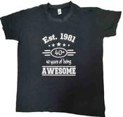 Personalised T Shirt - Awesome Birthday image