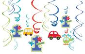 1st Birthday - Boy Swirl Decorations image