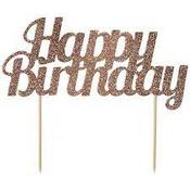 Happy Birthday Cake Toppers Glitter image