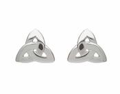 Silver Trinity Knot Stud Earrings