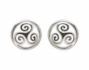 Celtic Spiral Drop Earrings