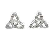 Cz Set Trinity Knot Studs