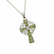 Green Mosaic Celtic Cross image