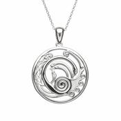 Silver Celtic Children Of Lir Pendant