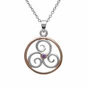 Trinity Spiral Circle Pendant