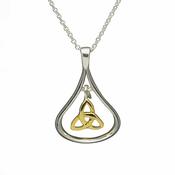 Silver &amp;amp; Gold Plated Trinity Knot