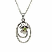 Silver &amp;amp; Stone Set Shamrock